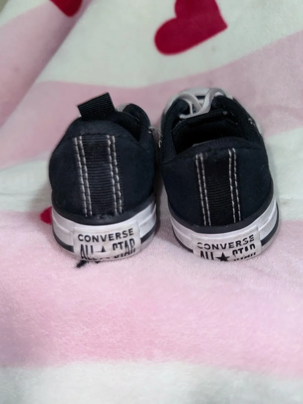 Converse Black and White Low-Top Kids Sneakers, Size 11C
